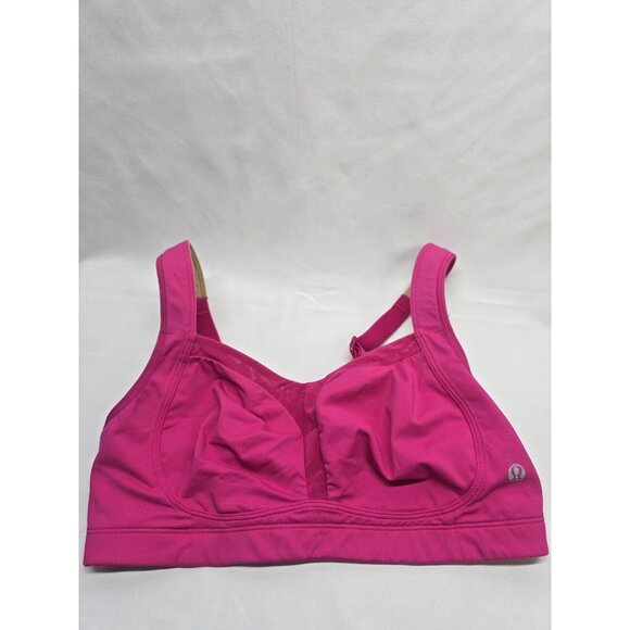 Lululemon Ta Ta Tamer III Pink Bon Bon- Size 34D- No Padding Inserts - Picture 1 of 13